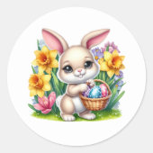 Easter Bunny Stickers ラウンドシール (正面)