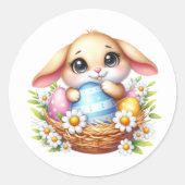 Easter Bunny Stickers ラウンドシール (正面)