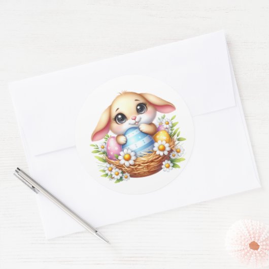 Easter Bunny Stickers ラウンドシール (封筒)