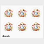 Easter Bunny Stickers ラウンドシール (シート)