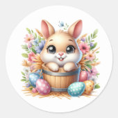 Easter Bunny Stickers ラウンドシール (正面)