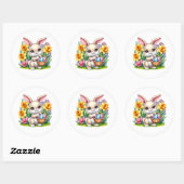 Easter Bunny Stickers ラウンドシール (シート)