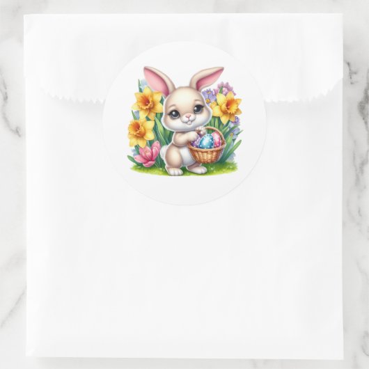 Easter Bunny Stickers ラウンドシール (バッグ)