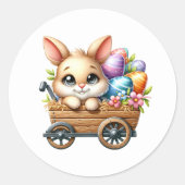 Easter Bunny Stickers ラウンドシール (正面)