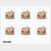 Easter Bunny Stickers ラウンドシール (シート)
