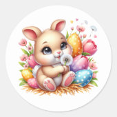 Easter Bunny Stickers ラウンドシール (正面)