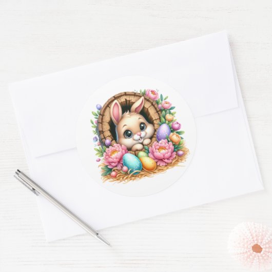 Easter Bunny Stickers ラウンドシール (封筒)