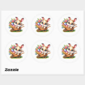 Easter Bunny Stickers ラウンドシール (シート)