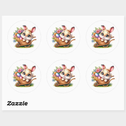 Easter Bunny Stickers ラウンドシール (シート)