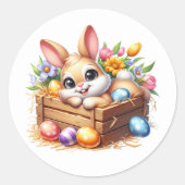 Easter Bunny Stickers ラウンドシール (正面)