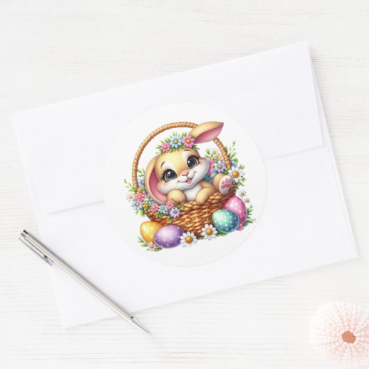 Easter Bunny Stickers ラウンドシール (封筒)