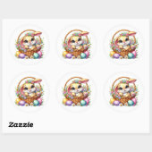 Easter Bunny Stickers ラウンドシール (シート)