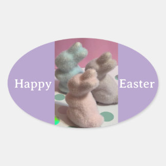 Easter Bunny Stickers 楕円形シール