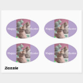 Easter Bunny Stickers 楕円形シール (シート)