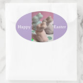 Easter Bunny Stickers 楕円形シール (バッグ)