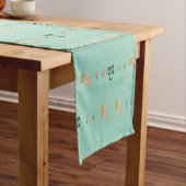 Easter Bunny Table Runner - Spring Greenテーブルランナー ショートテーブルランナー (インサイチュ)