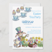 Easter Bunny Tea Party Any Age Childrens Birthday  招待状 (正面)