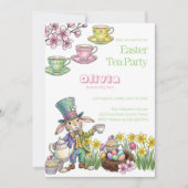 Easter Bunny Tea Party Any Age Kids Birthday  招待状 (正面)
