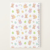 Easter Bunny Teddy Bear White ノートブック (裏面)