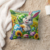 Easter Bunny Throw Pillow クッション (ブランケット)