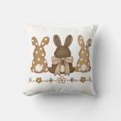 Easter Bunny Throw Pillow Design クッション (正面)