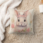 Easter Bunny Throw Pillow Design クッション (ブランケット)