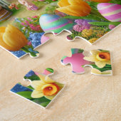 Easter Bunny Village,  Pastel Painted Cottages ジグソーパズル (側面)