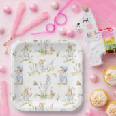 Easter Bunny Vintage Rabbit ペーパープレート (パーティー)