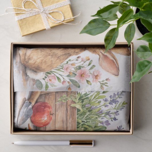 Easter Bunny Watercolor Tissue Paper Design 薄葉紙 (ギフト)