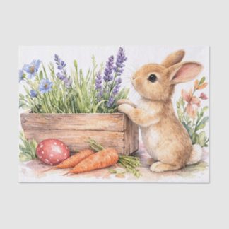 Easter Bunny Watercolor Tissue Paper Design 薄葉紙