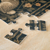 Easter Bunny William Morris Art & Craft Style Chic ジグソーパズル (側面)