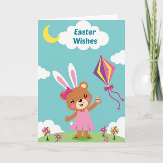 Easter Bunny Wishes Card カード (正面)