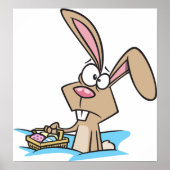 Easter Bunny With A Basket ポスター (正面)