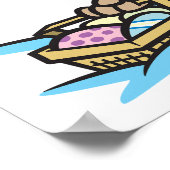 Easter Bunny With A Basket ポスター (角)