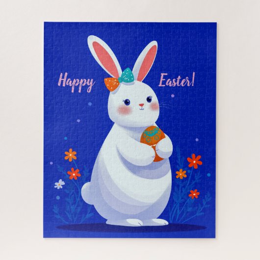 Easter Bunny with Blue Background  ジグソーパズル (縦)