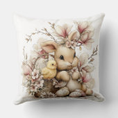 Easter Bunny With Chick  クッション (裏面)