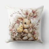 Easter Bunny With Chick  クッション (正面)