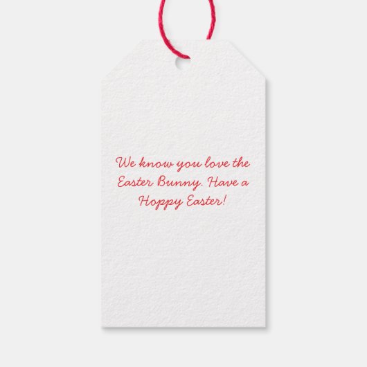 Easter Bunny with Eggs  ギフトタグ (裏面)