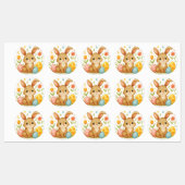 Easter Bunny with Eggs Labels ラベル (シート)