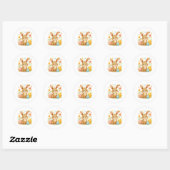 Easter Bunny with Eggs Sticker ラウンドシール (シート)