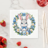 Easter Bunny With Florals  スタンダードランチョンナプキン (インサイチュ)