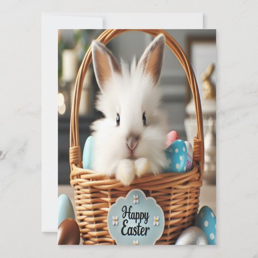 Easter bunny with his eggs. カード (裏面)