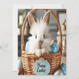 Easter bunny with his eggs. カード