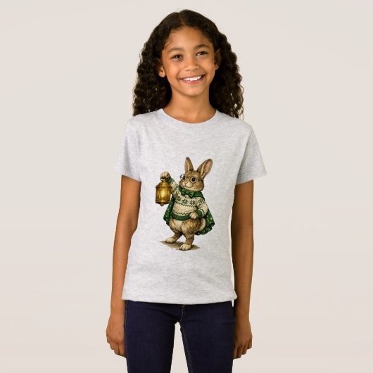 Easter Bunny with Lantern Tシャツ (正面フル)