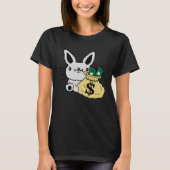 Easter Bunny With Money In A Bag Cute Rich Rabbit Tシャツ (正面)
