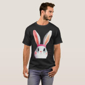Easter Bunny with Pink Headband Tシャツ (正面フル)
