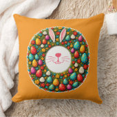 Easter Bunny Wreath – Cute Style almofada クッション (ブランケット)
