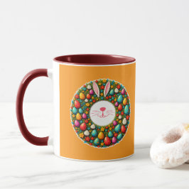 Easter Bunny Wreath – Cute Style caneca マグカップ