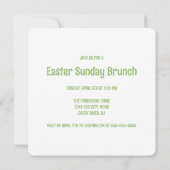 Easter Bunny's Easter Sunday brunch 招待状 (裏面)