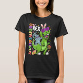 Easter Bunnysaurus T Rex Dino Dabbing Rabbit Tシャツ (正面)